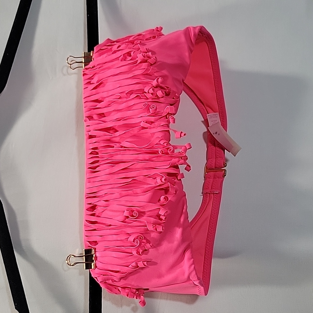 Victoria's Secret fringe bikini top XS pink